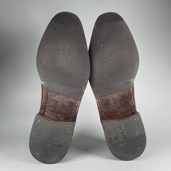 David Eden Tous Men’s 11 Brown Lizard Skin Leather Cap Toe Derby Dress Shoes EUC - Picture 4 of 9